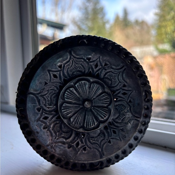 ANTIQUE STUNNING MID EAST EXPANDING COPPER AND CLOTH CANDLE LANTERN - Picture 8 of 8